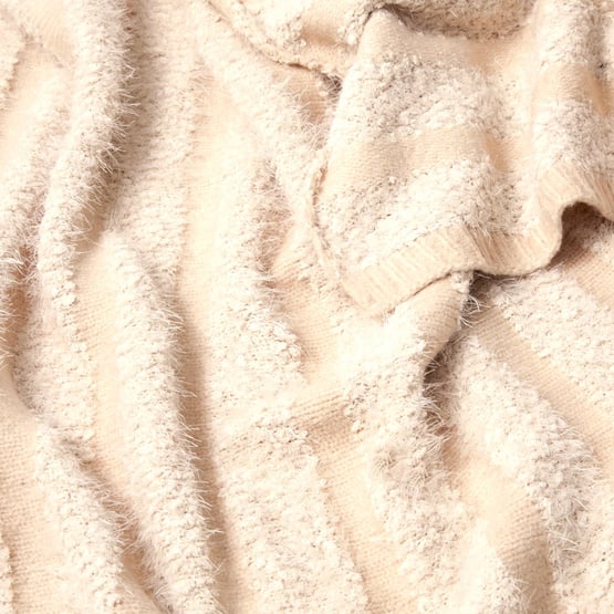 Aimee Natural Knit Throw