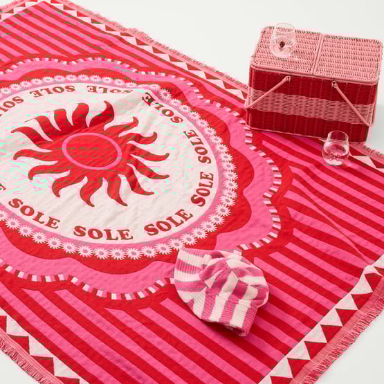 Outdoor Sole Pink Blanket