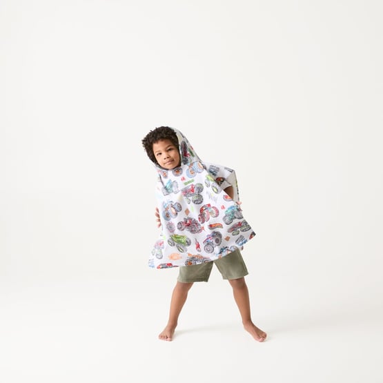 Mattel Hot Wheels Monster Trucks Hooded Beach Towel 