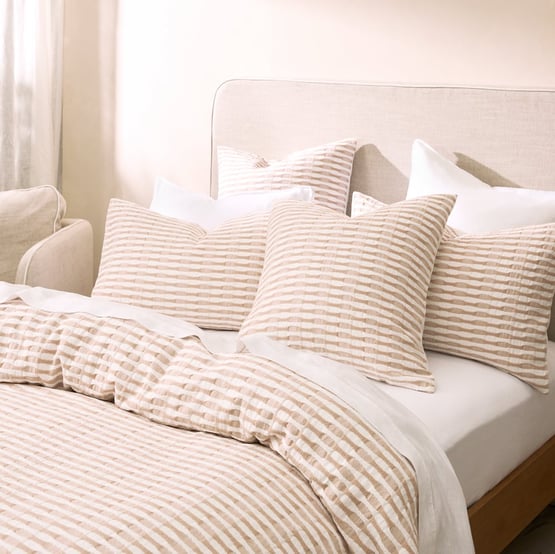 Luca Natural Quilt Cover Set + Separates