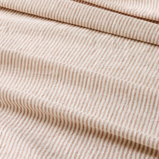 Linen Cotton Pecan Stripe Sheet Set