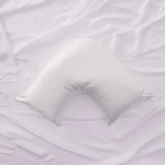 Pure Silk Antique White U Shape Pillowcase