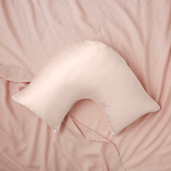 Pure Silk Shell Pink U Shape Pillowcase